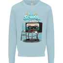 Old School 80s Music Cassette Retro 90s Mens Sweatshirt Jumper Light Blue