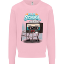 Old School 80s Music Cassette Retro 90s Mens Sweatshirt Jumper Light Pink