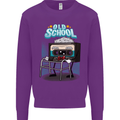 Old School 80s Music Cassette Retro 90s Mens Sweatshirt Jumper Purple