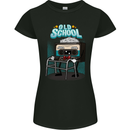 Old School 80s Music Cassette Retro 90s Womens Petite Cut T-Shirt Black