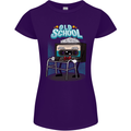Old School 80s Music Cassette Retro 90s Womens Petite Cut T-Shirt Purple