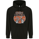 Old School Biker Bicycle Chopper Cycling Childrens Kids Hoodie Black