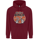 Old School Biker Bicycle Chopper Cycling Childrens Kids Hoodie Maroon