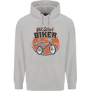 Old School Biker Bicycle Chopper Cycling Childrens Kids Hoodie Sports Grey