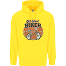 Old School Biker Bicycle Chopper Cycling Childrens Kids Hoodie Yellow