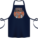 Old School Biker Bicycle Chopper Cycling Cotton Apron 100% Organic Navy Blue