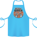 Old School Biker Bicycle Chopper Cycling Cotton Apron 100% Organic Turquoise