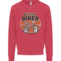 Old School Biker Bicycle Chopper Cycling Kids Sweatshirt Jumper Heliconia