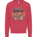 Old School Biker Bicycle Chopper Cycling Kids Sweatshirt Jumper Heliconia
