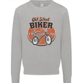 Old School Biker Bicycle Chopper Cycling Kids Sweatshirt Jumper Sports Grey