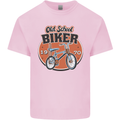 Old School Biker Bicycle Chopper Cycling Kids T-Shirt Childrens Light Pink