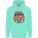 Old School Biker Bicycle Chopper Cycling Mens 80% Cotton Hoodie Peppermint