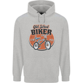 Old School Biker Bicycle Chopper Cycling Mens 80% Cotton Hoodie Sports Grey