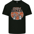 Old School Biker Bicycle Chopper Cycling Mens Cotton T-Shirt Tee Top Black
