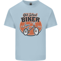 Old School Biker Bicycle Chopper Cycling Mens Cotton T-Shirt Tee Top Light Blue