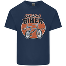 Old School Biker Bicycle Chopper Cycling Mens Cotton T-Shirt Tee Top Navy Blue