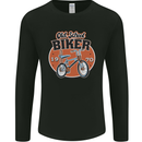Old School Biker Bicycle Chopper Cycling Mens Long Sleeve T-Shirt Black