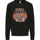 Old School Biker Bicycle Chopper Cycling Mens Sweatshirt Jumper Black