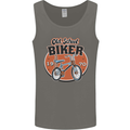 Old School Biker Bicycle Chopper Cycling Mens Vest Tank Top Charcoal