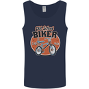 Old School Biker Bicycle Chopper Cycling Mens Vest Tank Top Navy Blue