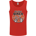 Old School Biker Bicycle Chopper Cycling Mens Vest Tank Top Red