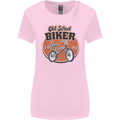 Old School Biker Bicycle Chopper Cycling Womens Wider Cut T-Shirt Light Pink