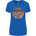 Old School Biker Bicycle Chopper Cycling Womens Wider Cut T-Shirt Royal Blue