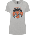 Old School Biker Bicycle Chopper Cycling Womens Wider Cut T-Shirt Sports Grey