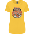 Old School Biker Bicycle Chopper Cycling Womens Wider Cut T-Shirt Yellow
