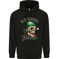 Old School Biker Motorcycle Motorbike Funny Mens Hoodie Black