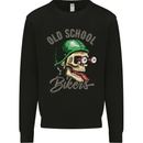 Old School Biker Motorcycle Motorbike Funny Mens Sweatshirt Jumper Black
