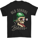 Old School Biker Motorcycle Motorbike Funny Mens T-Shirt Cotton Gildan Black