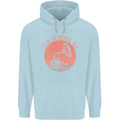 Old School DJ Gramaphone DJing Music Childrens Kids Hoodie Light Blue