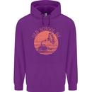 Old School DJ Gramaphone DJing Music Childrens Kids Hoodie Purple