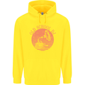 Old School DJ Gramaphone DJing Music Childrens Kids Hoodie Yellow