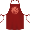 Old School DJ Gramaphone DJing Music Cotton Apron 100% Organic Maroon