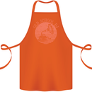 Old School DJ Gramaphone DJing Music Cotton Apron 100% Organic Orange