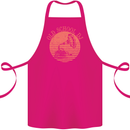 Old School DJ Gramaphone DJing Music Cotton Apron 100% Organic Pink