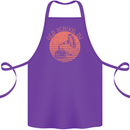 Old School DJ Gramaphone DJing Music Cotton Apron 100% Organic Purple