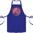 Old School DJ Gramaphone DJing Music Cotton Apron 100% Organic Royal Blue