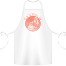 Old School DJ Gramaphone DJing Music Cotton Apron 100% Organic White