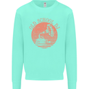 Old School DJ Gramaphone DJing Music Kids Sweatshirt Jumper Peppermint