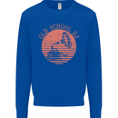 Old School DJ Gramaphone DJing Music Kids Sweatshirt Jumper Royal Blue