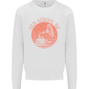 Old School DJ Gramaphone DJing Music Kids Sweatshirt Jumper White