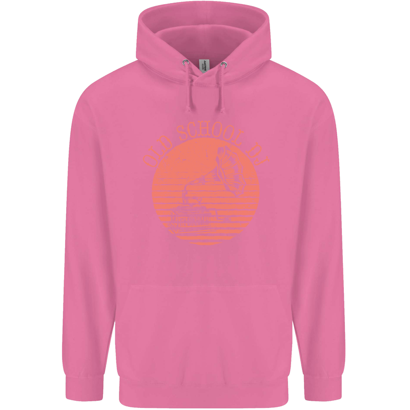 Old School DJ Gramaphone DJing Music Mens 80% Cotton Hoodie Azelea