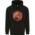 Old School DJ Gramaphone DJing Music Mens 80% Cotton Hoodie Black
