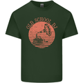 Old School DJ Gramaphone DJing Music Mens Cotton T-Shirt Tee Top Forest Green