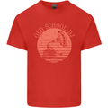 Old School DJ Gramaphone DJing Music Mens Cotton T-Shirt Tee Top Red