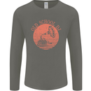 Old School DJ Gramaphone DJing Music Mens Long Sleeve T-Shirt Charcoal