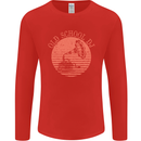 Old School DJ Gramaphone DJing Music Mens Long Sleeve T-Shirt Red